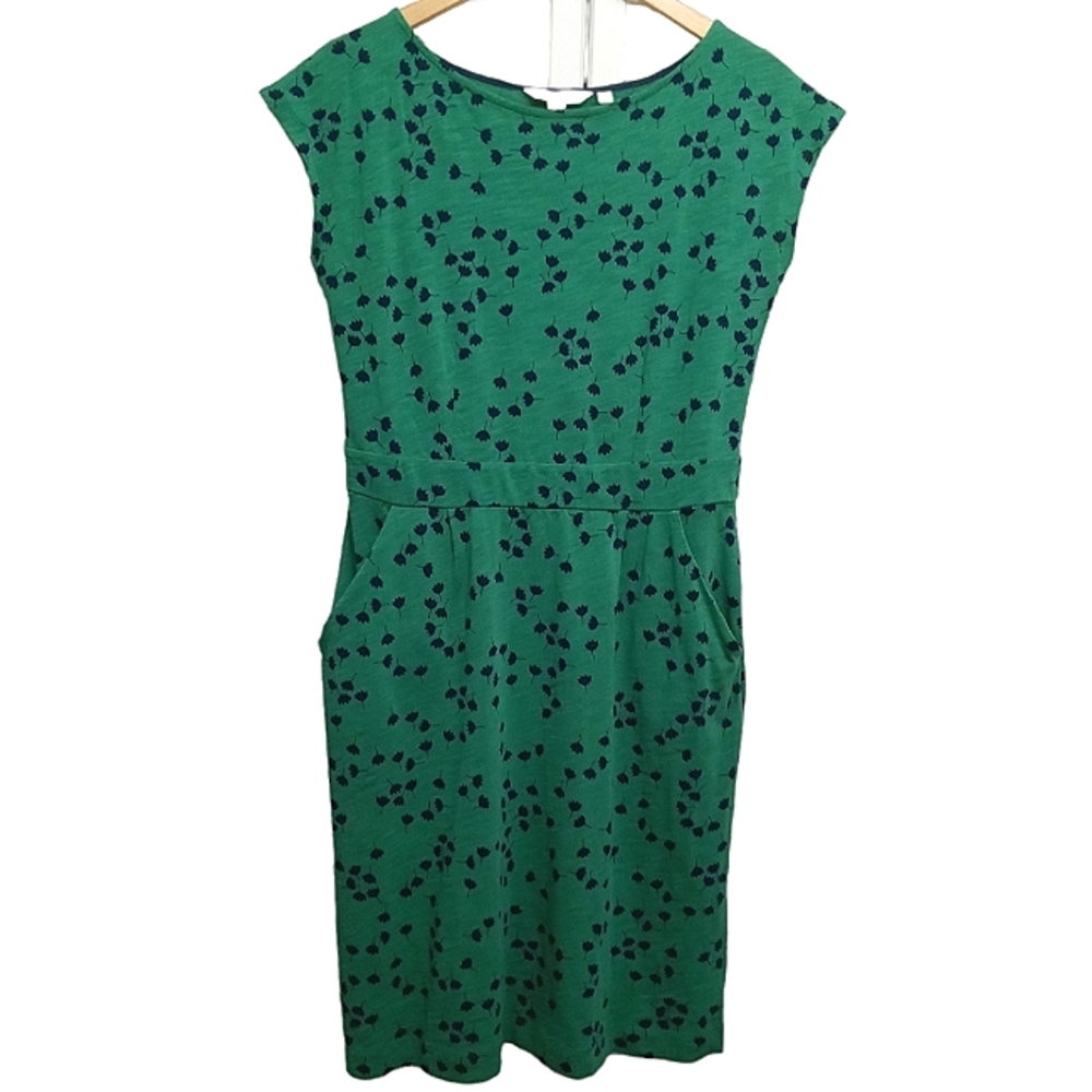 *SOLD* Boden Green & Midnight Blue Florrie Jersey Sheath dress with Pockets 8R - Picture 7 of 16